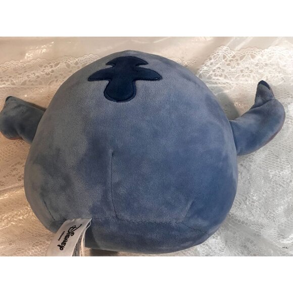 Disney Stitch Plush Pillow Soft Blue Round Stuffed Toy 10" Collectible Gift - Picture 3 of 3